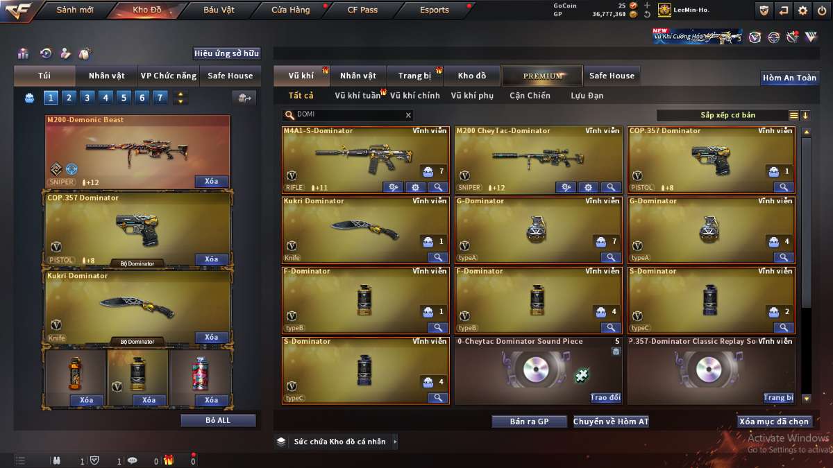 shop acc cf uy tin gia re